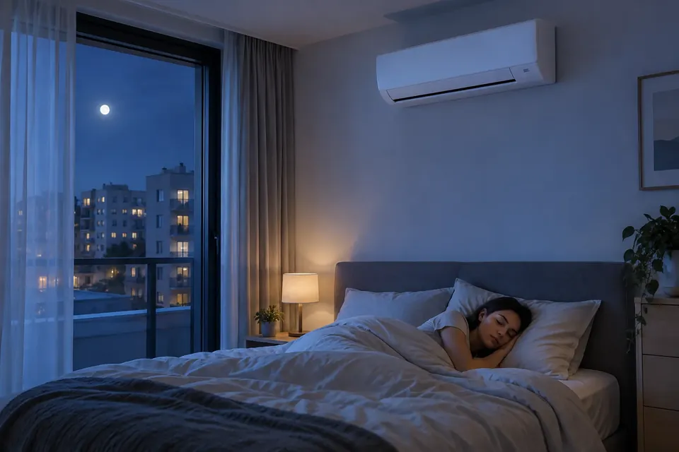 Somn linistit cu aparatul de aer conditionat curat si silentios